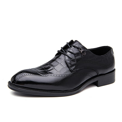 (S) Men's Leather Shoes Leather Brock Carved Business Shoes Autumn Men's Shoes British Dress Shoes