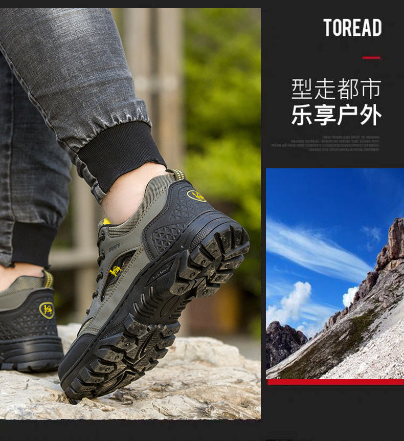 (S) Autumn fashion Korean version of trend outdoor travel shoes comfortable men's hiking shoes