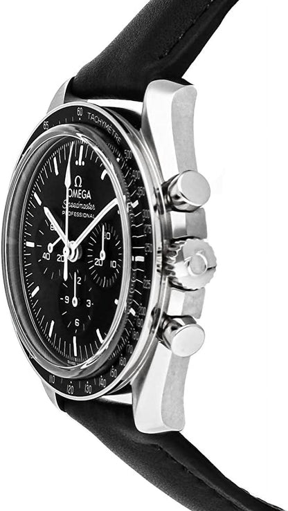 (O) Speedmaster Professional Moonwatch Black Dial Leather Strap Men's Watch 310.32.42.50.01.002