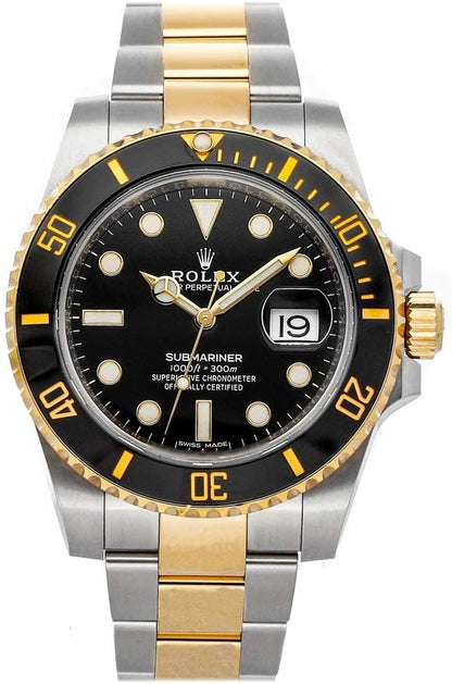 (R) Submariner Date Black Dial Yellow Gold/Steel Men's Watch 116613LN-0001