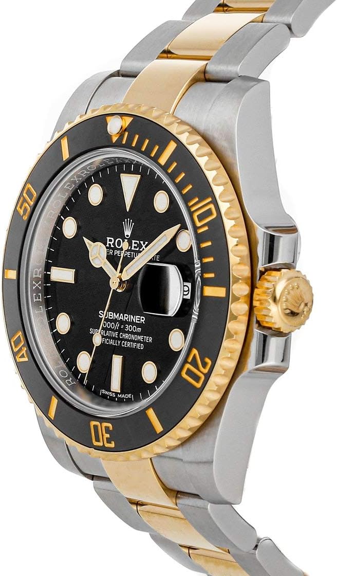 (R) Submariner Date Black Dial Yellow Gold/Steel Men's Watch 116613LN-0001