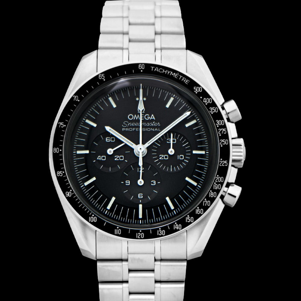 (O) Speedmaster Chronograph Hand Wind Black Dial Men's Watch 310.30.42.