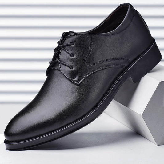 (S) Cross-border Preferred 2021 New Men's Leather Shoes Business Dress Men's Shoes Lace-up Versatile Casual Shoes One Piece