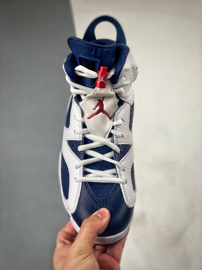 (J)  Air jordan aj6 "olympic" White and Blue 2024 Edition Size: 4-14