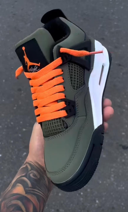 (J)  Air Jordan 4 Retro “Undefeated Army Green”