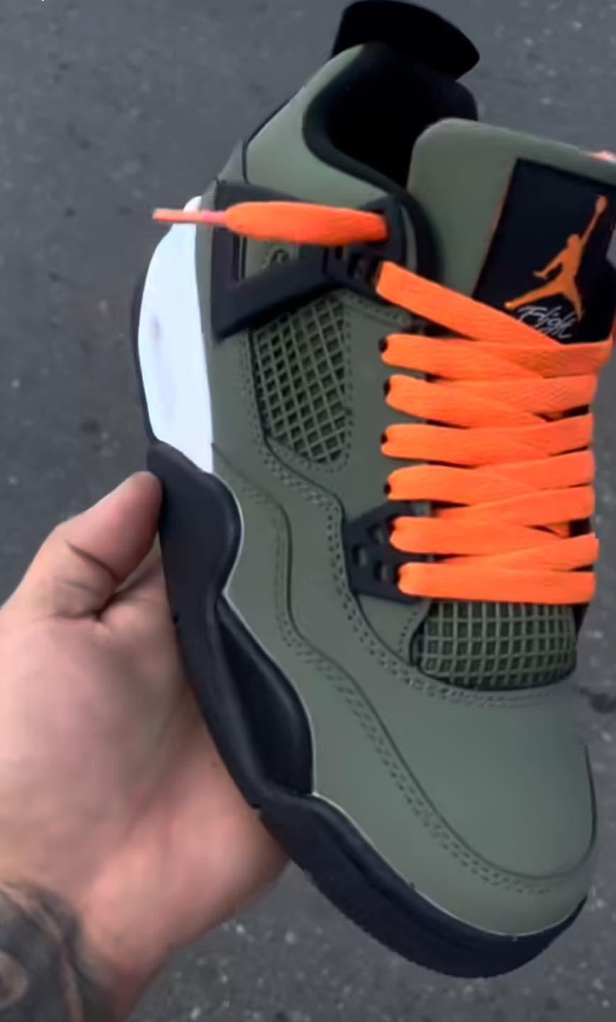 (J)  Air Jordan 4 Retro “Undefeated Army Green”