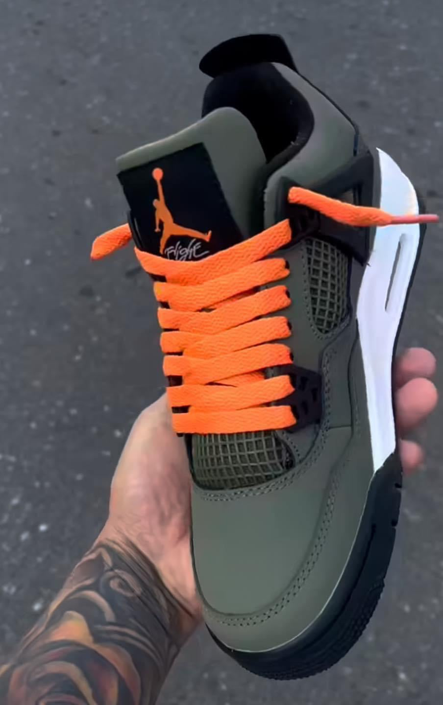 (J)  Air Jordan 4 Retro “Undefeated Army Green”