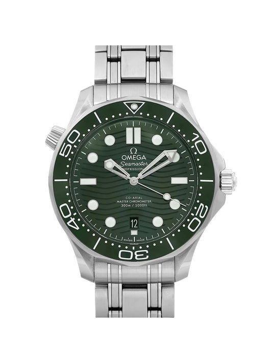 (O) New  Seamaster Diver Steel Green Dial Automatic Watch