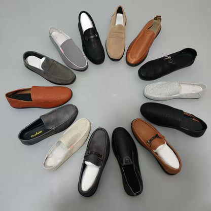 (S) Leather shoes inventory tail goods miscellaneous men Doudou foreign trade processing shoes slip-on lazy shoes Doudou shoes