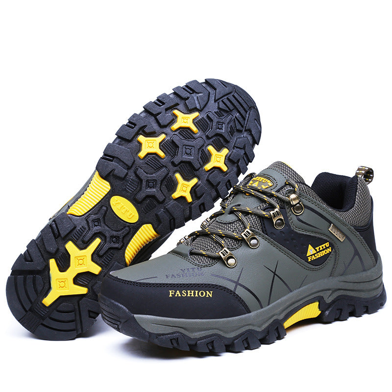 (S) Hiking shoes men's wear-resistant large size couple high-top non-slip outdoor women's hiking shoes