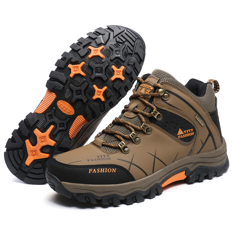 (S) Hiking shoes men's wear-resistant large size couple high-top non-slip outdoor women's hiking shoes