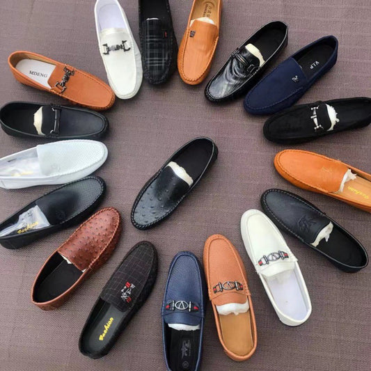 (S) Leather shoes inventory tail goods miscellaneous men Doudou foreign trade processing shoes slip-on lazy shoes Doudou shoes