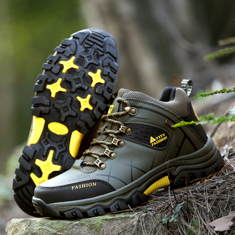 (S) Hiking shoes men's wear-resistant large size couple high-top non-slip outdoor women's hiking shoes