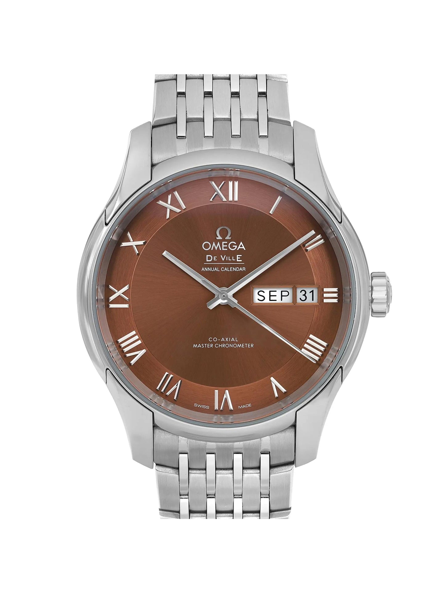 (O) De Ville Hour Vission Steel Brown Dial Automatic Watch 433.10.41.22.10.001