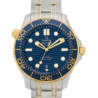 (O)  Seamaster Blue Dial 18K Yellow Gold 42MM Men's Watch 21020422003001