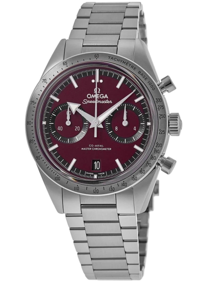 (O)  Speedmaster '57 Burgundy Dial Steel Men's Watch 332.10.41.51.11.001