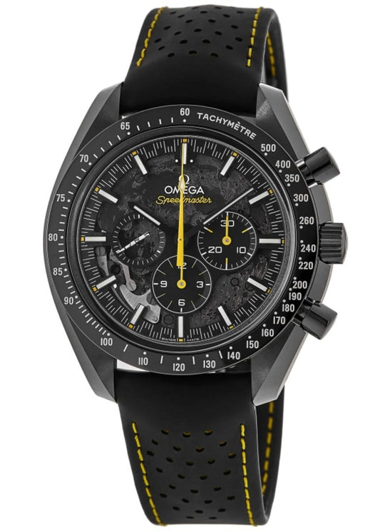 (O)  Speedmaster Dark Side of the Moon Manual Winding Chronograph Apollo 8 Black Dial Rubber Strap Men's Watch 310.92.44.50.01.001