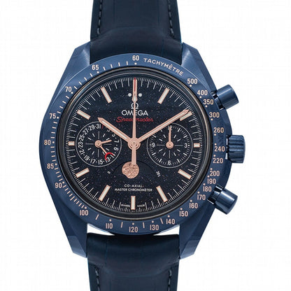 (O) Speedmaster Moonwatch Blue Side of the Moon Co-Axial Master Chronometer Moonphase Chronograph 44.25 mm Automatic Blue Dial Ceramic Men's Watch 304.93.44.52.03.002