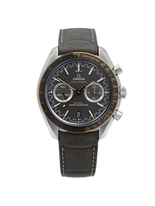 (O) Speedmaster Racing Steel Gold Grey Dial Mens Watch 329.23.44.51.06.001