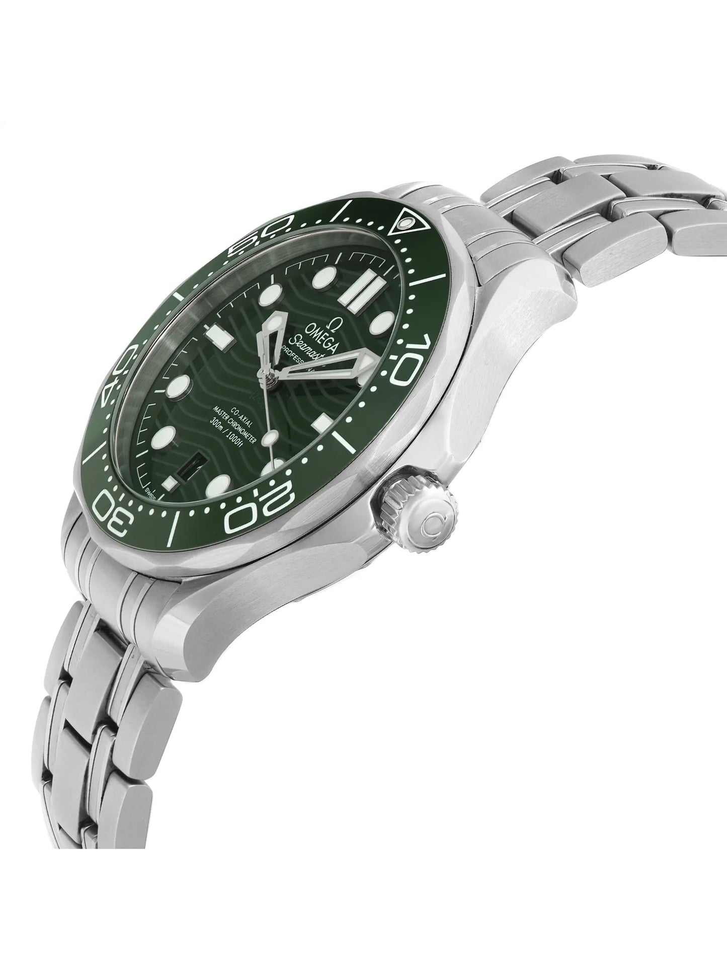 (O) New  Seamaster Diver Steel Green Dial Automatic Watch