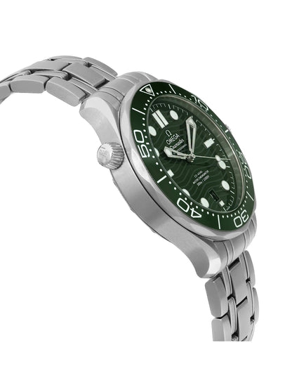 (O) New  Seamaster Diver Steel Green Dial Automatic Watch