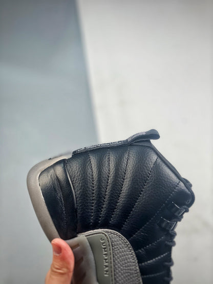 (J)  Air jordan 12 retro aj12 Joe 12 black and gray Size:4-14.5