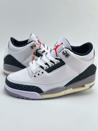 (J)  Air 3 retro （white grey）