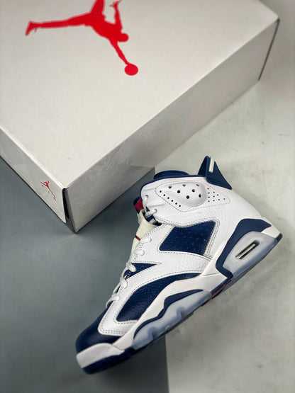 (J)  Air jordan aj6 "olympic" White and Blue 2024 Edition Size: 4-14