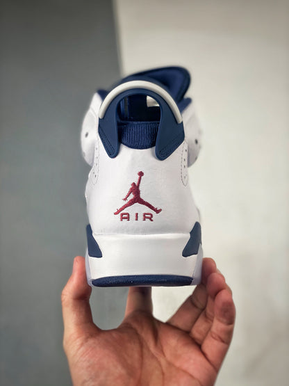 (J)  Air jordan aj6 "olympic" White and Blue 2024 Edition Size: 4-14